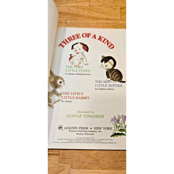 GUSTAF TENGGREN'S Three of a Kind 1973 Poky Little Puppy, Shy Little Kitten + - Picture 4 of 5